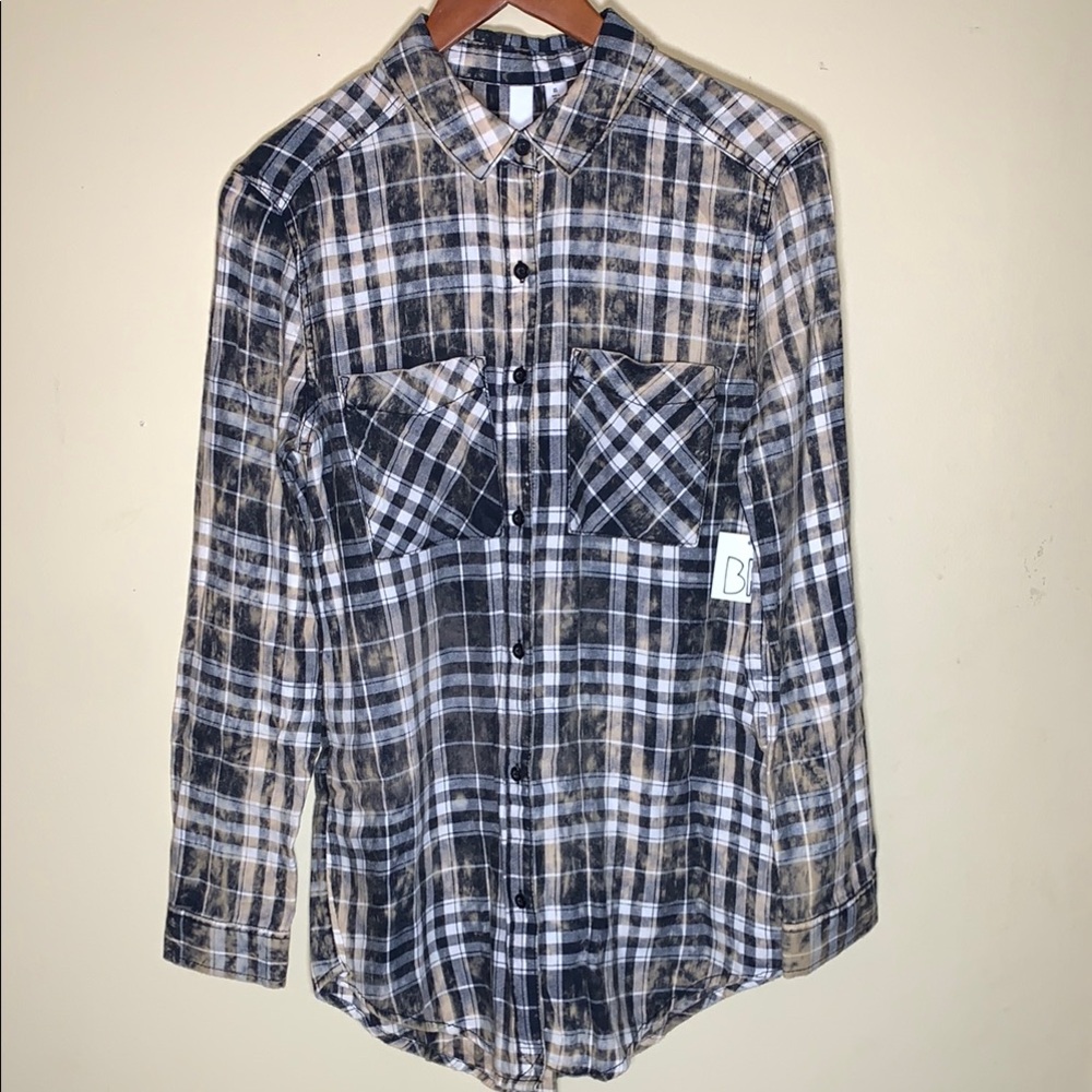 Nordstrom Plaid Casual Shirt - Black and Brown